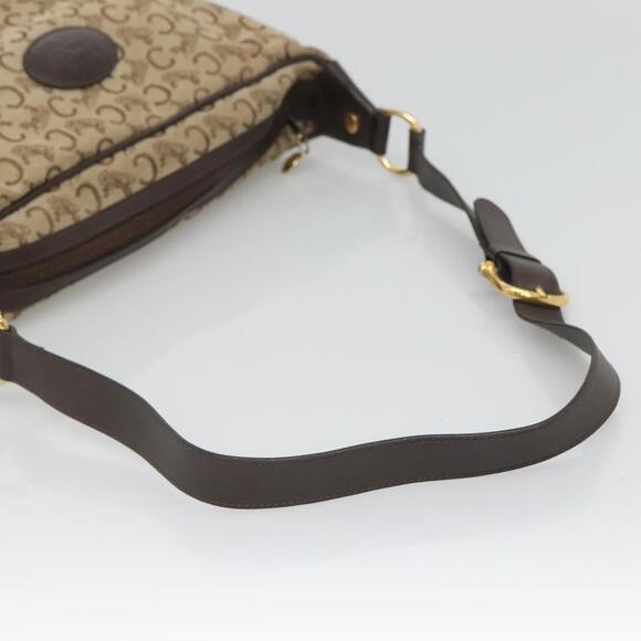 CELINE C Sulky Shoulder Bag Canvas Brown Gold - Picture 7 of 12